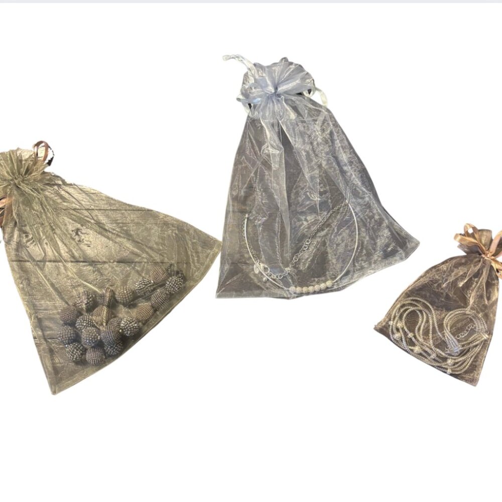 Bundle 3 Chico’s Silver/Crystal Statement Necklac… - image 8